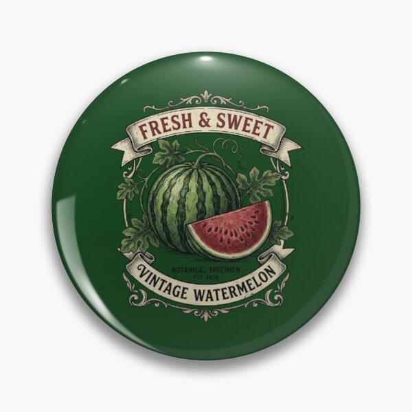 Item preview, Fresh and Sweet Vintage Watermelon Botanical Specimen Label – Antique Fruit Crate Art | Watermelon Lover Gift designed and sold by irfanshikh.