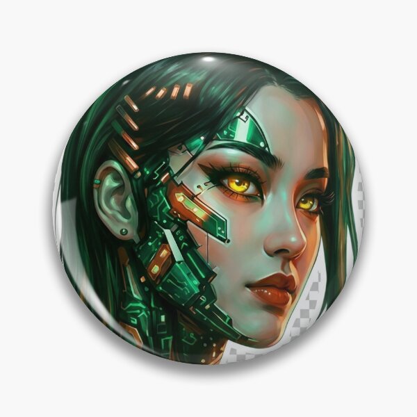 Item preview, Goddess of the Circuitry - Purple Cybernetic Portrait designed and sold by Neo Tokio.