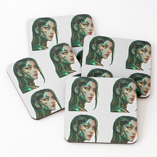 Item preview, Goddess of the Circuitry - Purple Cybernetic Portrait designed and sold by Neo Tokio.