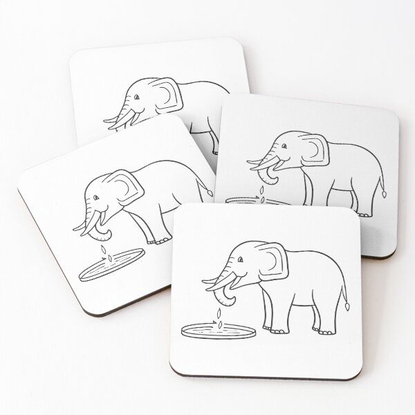 Item preview, Young Elephant Near Water Pool designed and sold by rasagamastore.