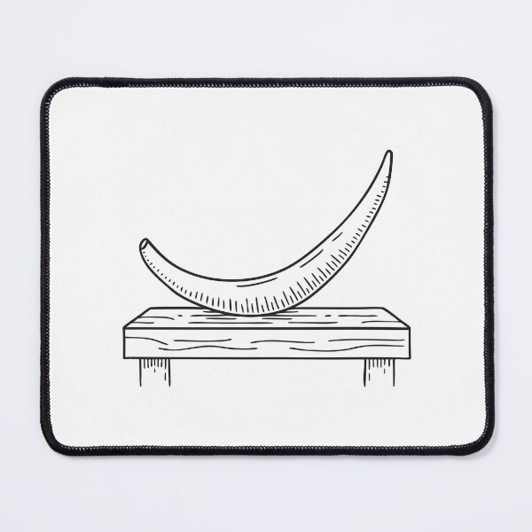 Item preview, Elephant Tusk Resting on Wooden Table designed and sold by rasagamastore.