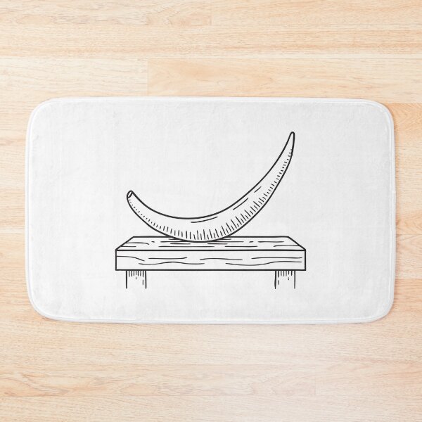 Item preview, Elephant Tusk Resting on Wooden Table designed and sold by rasagamastore.