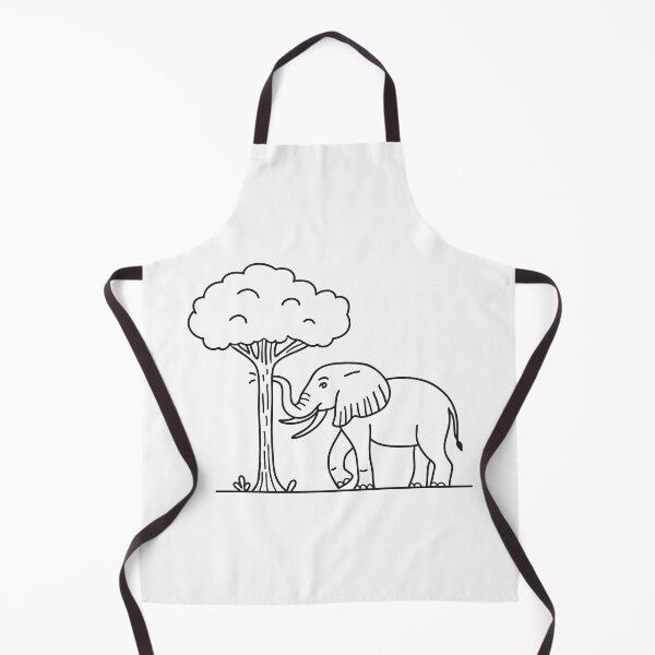 Item preview, Elephant with Tusks Under Tall Tree designed and sold by rasagamastore.