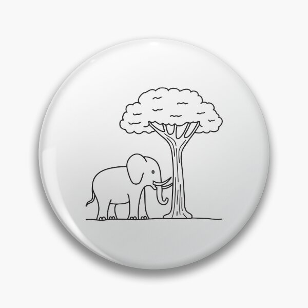 Item preview, Elephant Standing Beneath Tall Tree designed and sold by rasagamastore.
