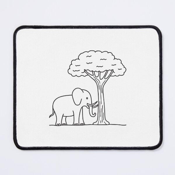 Item preview, Elephant Standing Beneath Tall Tree designed and sold by rasagamastore.