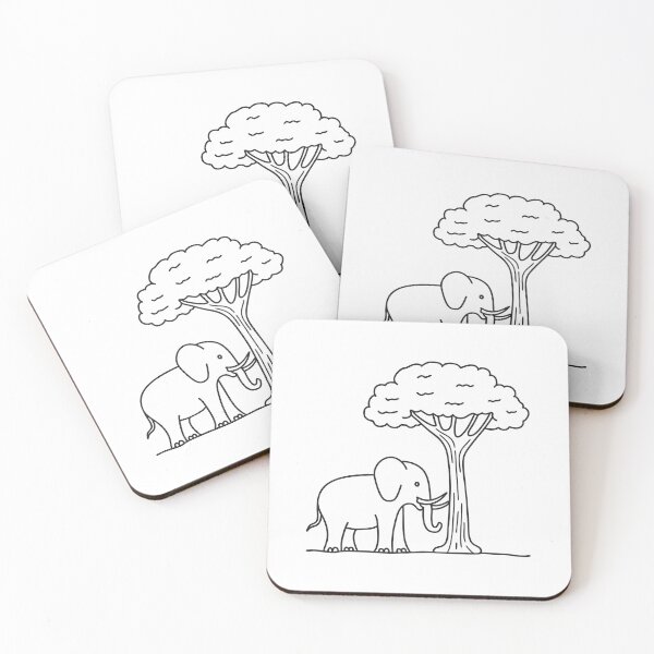Item preview, Elephant Standing Beneath Tall Tree designed and sold by rasagamastore.