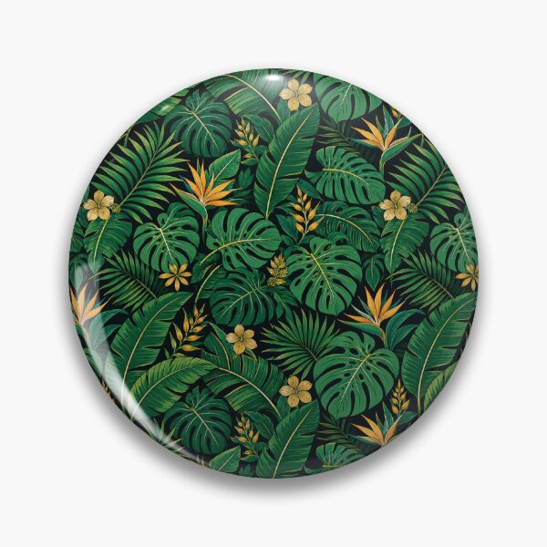 Item preview, Emerald Jungle Bloom | Tropical Botanical Floral Pattern  designed and sold by RachaelSam.