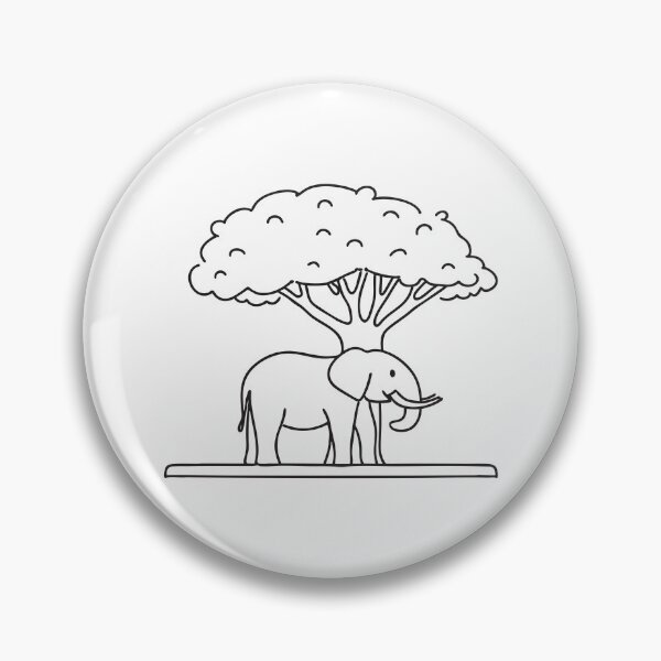 Item preview, Elephant Beneath Tree Shade with Tusks designed and sold by rasagamastore.