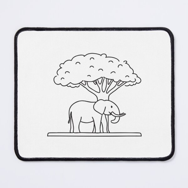 Item preview, Elephant Beneath Tree Shade with Tusks designed and sold by rasagamastore.