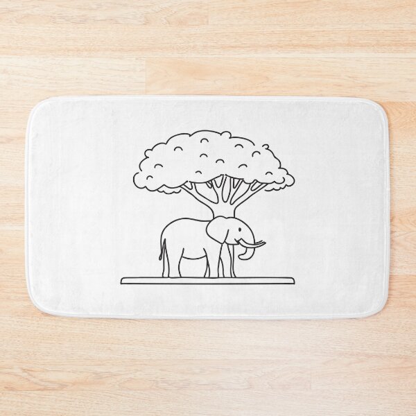 Item preview, Elephant Beneath Tree Shade with Tusks designed and sold by rasagamastore.
