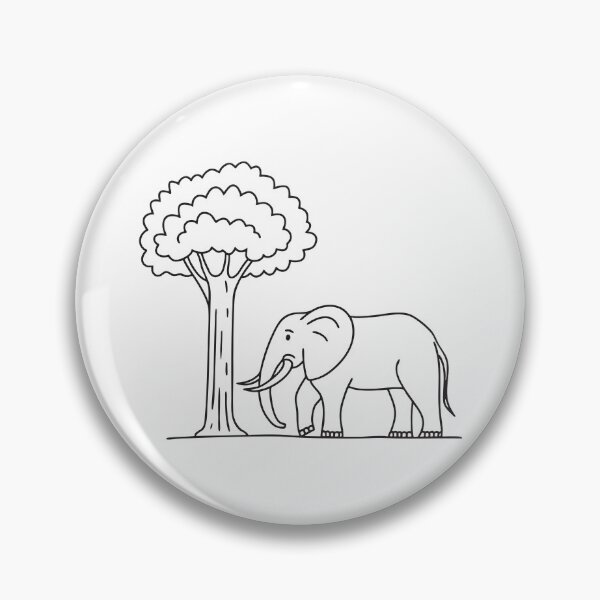 Item preview, Elephant Under Tall Tree with Tusks designed and sold by rasagamastore.