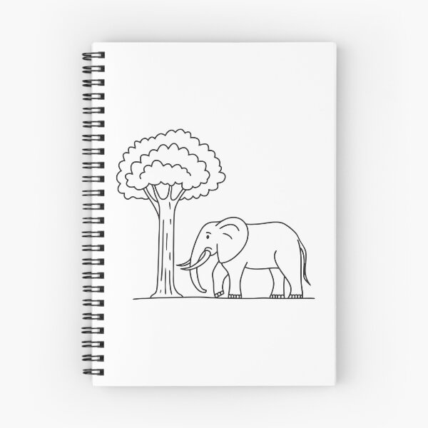 Item preview, Elephant Under Tall Tree with Tusks designed and sold by rasagamastore.