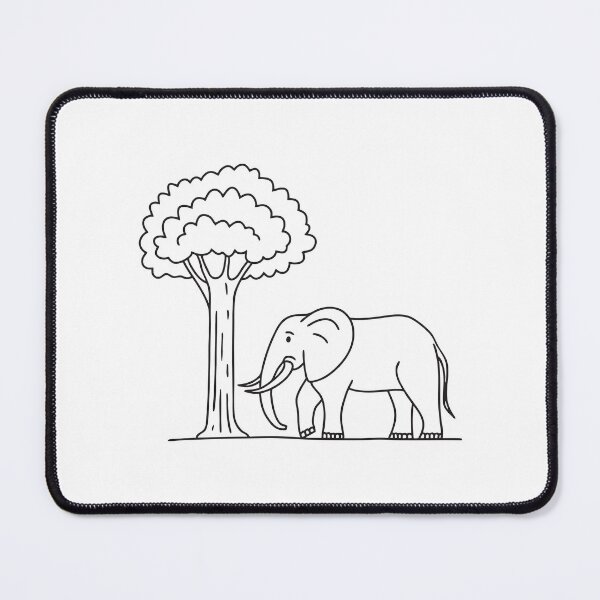 Item preview, Elephant Under Tall Tree with Tusks designed and sold by rasagamastore.