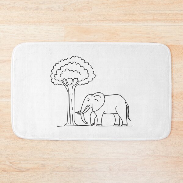 Item preview, Elephant Under Tall Tree with Tusks designed and sold by rasagamastore.