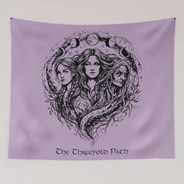 Item preview, Maiden, Mother, Crone Veil - Triple Moon Goddess designed and sold by bapupa.