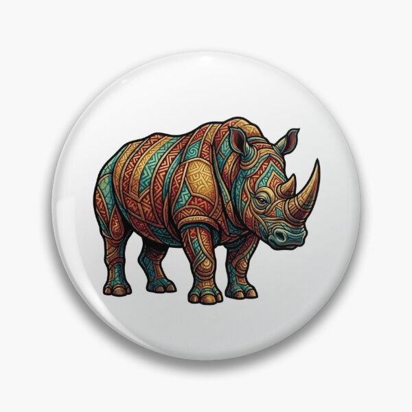 Item preview, Geometric Rhino – Tribal Boho Style Design designed and sold by BoldConcept43.