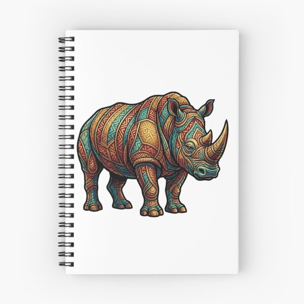 Item preview, Geometric Rhino – Tribal Boho Style Design designed and sold by BoldConcept43.