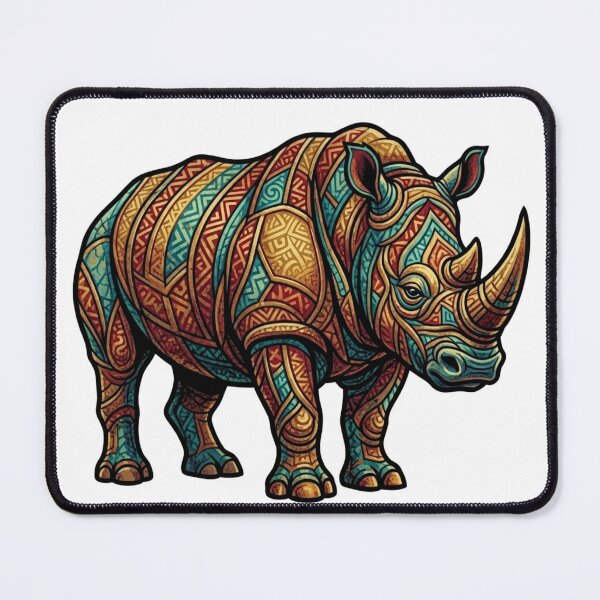 Item preview, Geometric Rhino – Tribal Boho Style Design designed and sold by BoldConcept43.