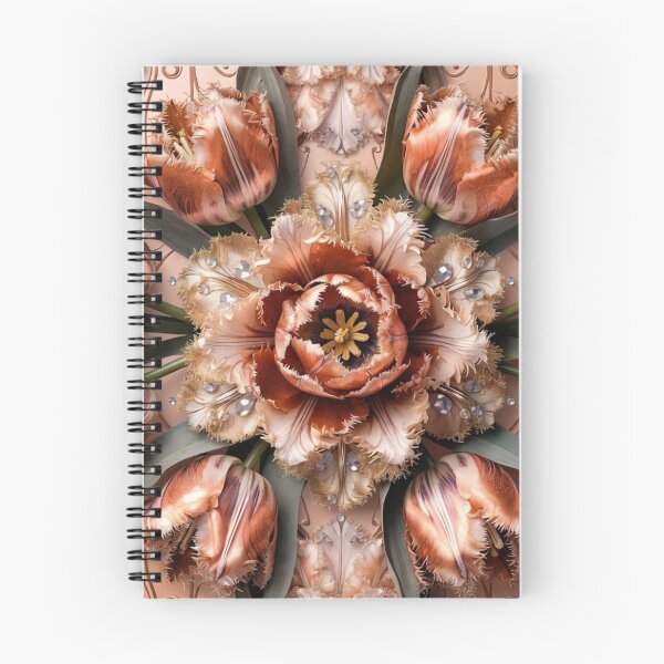 Item preview, Warm Terracotta Floral Mandala Luxury Pattern designed and sold by IntelliMindDesigns.