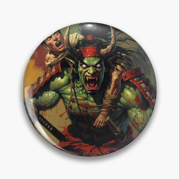 Item preview, Oni Demon Carrying Captive | Bloody Samurai Ogre Warrior designed and sold by ITSimagination.