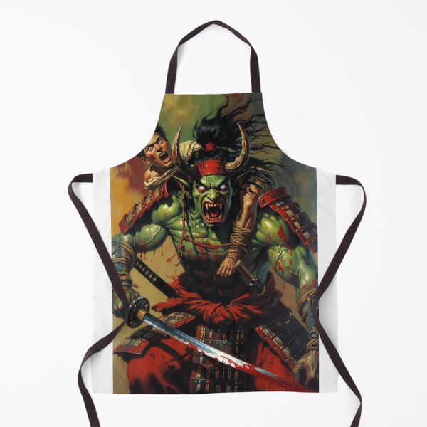 Item preview, Oni Demon Carrying Captive | Bloody Samurai Ogre Warrior designed and sold by ITSimagination.