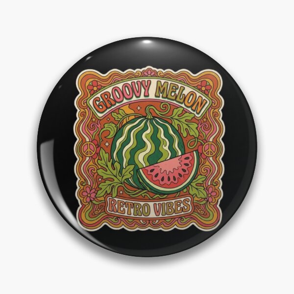 Item preview, Groovy Melon Retro Vibes 70s Psychedelic Watermelon – Bold Vintage Hippie Art | Watermelon Gift designed and sold by irfanshikh.