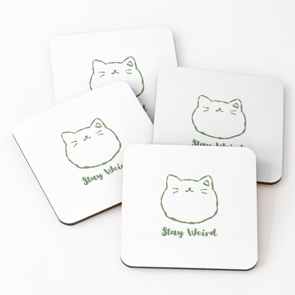 Item preview, Weird Green Cat Aesthetic Quote designed and sold by danaJG.