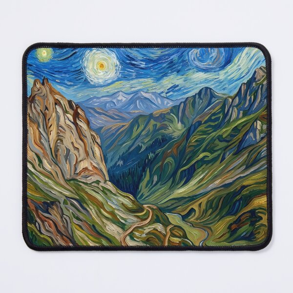 Item preview, Basque Mountain Road at Night designed and sold by Robinsonlerouge.