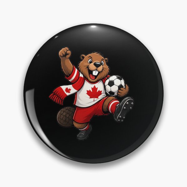 Item preview, Canada Soccer Beaver – Red & White Football Fan Mascot Design designed and sold by MarinaBolbol.