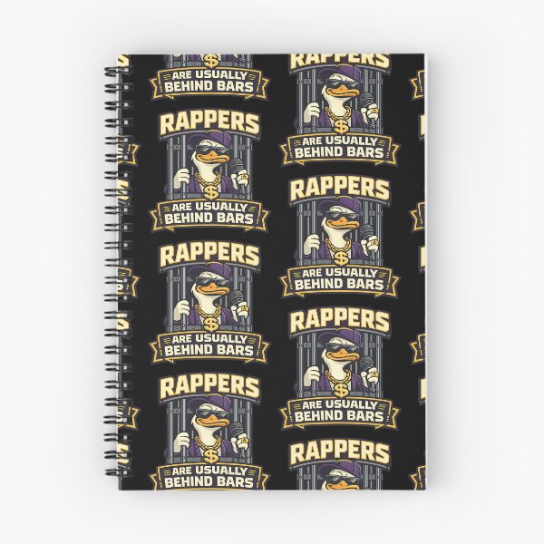 Item preview, Rappers Are Usually Behind Bars Funny Rap Pun Duck Design designed and sold by TeeTimeTreasure.