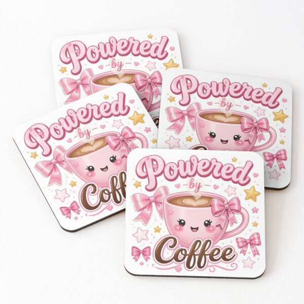Item preview, Powered by Coffee Kawaii Sticker designed and sold by Stylestickers55.