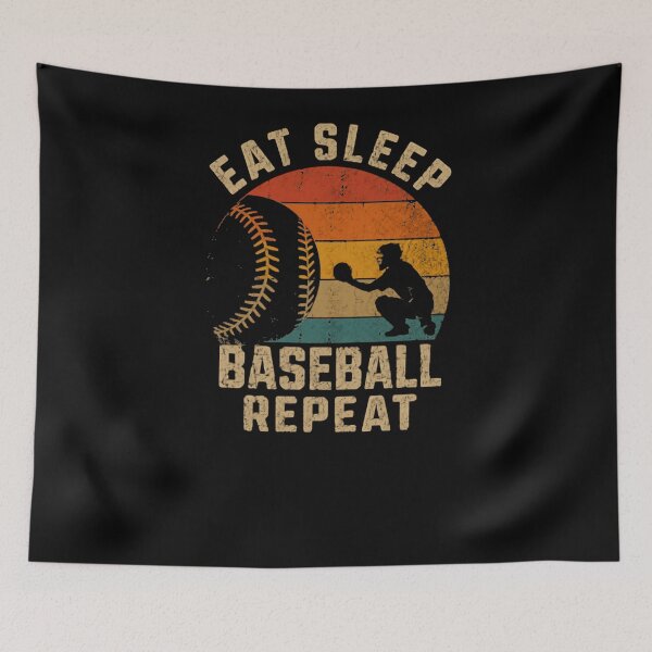 Item preview, Eat Sleep Baseball Repeat Baseball Player Fan Coach Gift designed and sold by RetroMini2026.