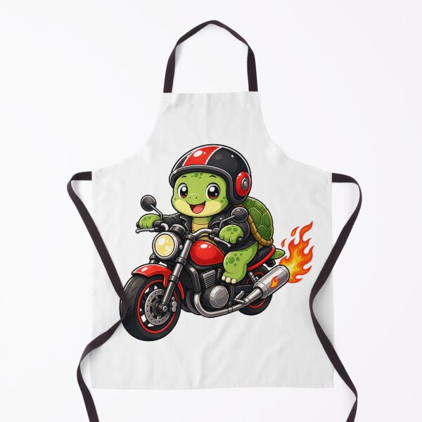 Item preview, Cute Turtle Riding Motorcycle Biker Cartoon designed and sold by Seculinator.