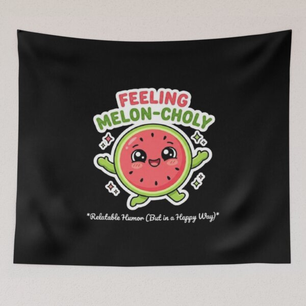 Item preview, Feeling Melon-choly Cute Watermelon Pun – Funny Sad Mood Fruit Humor Art | Watermelon Lover Gift designed and sold by irfanshikh.