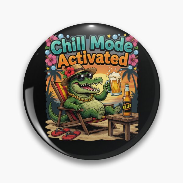 Item preview, Chill Mode Activated Alligator Beach Vibes designed and sold by TshirtsOnline-.