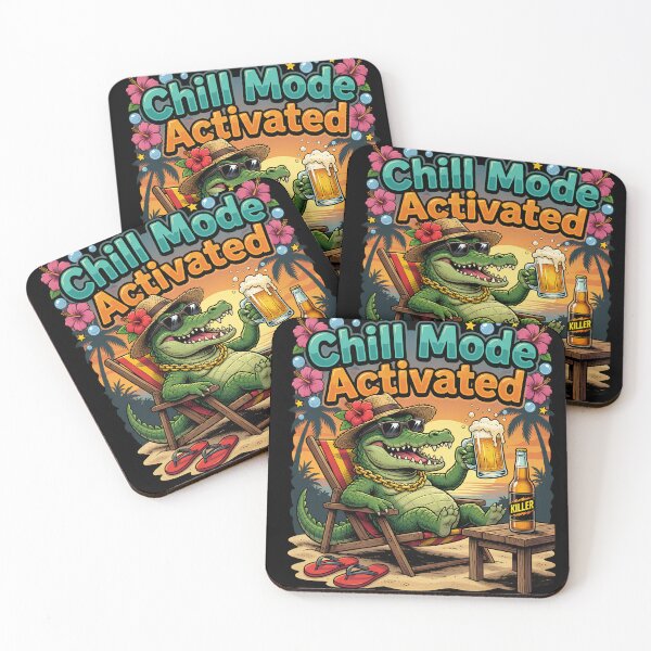 Item preview, Chill Mode Activated Alligator Beach Vibes designed and sold by TshirtsOnline-.
