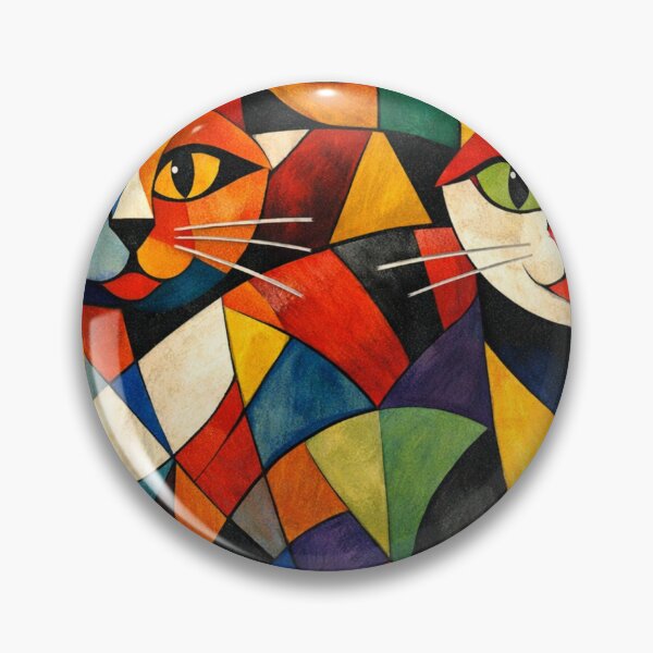 Item preview, Geometric cats in a burst of color designed and sold by Sigtrix.