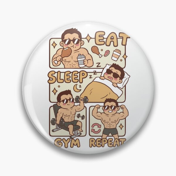 Item preview, Eat Sleep Gym Repeat Male  designed and sold by MO DESIGNS.