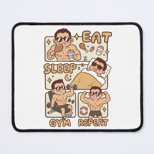 Item preview, Eat Sleep Gym Repeat Male  designed and sold by MO DESIGNS.