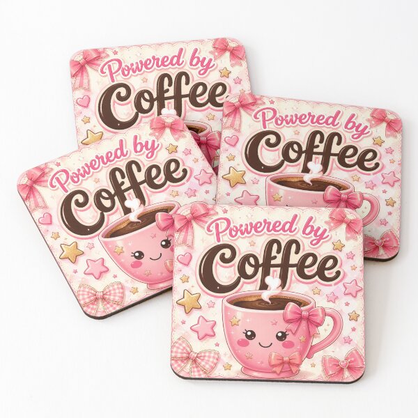 Item preview, Powered by Coffee Kawaii Sticker designed and sold by Stylestickers55.