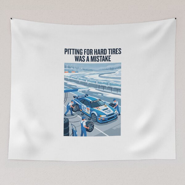 Item preview, Hard Tires Mistake - Sim Racing Humor designed and sold by GarageGraphics.