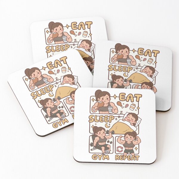 Item preview, Eat Sleap Gym Repeat Female designed and sold by MO DESIGNS.