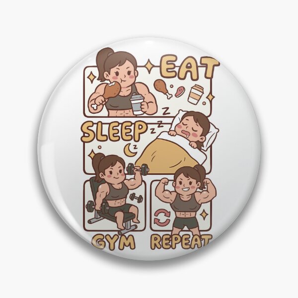 Item preview, Eat Sleap Gym Repeat Female designed and sold by MO DESIGNS.