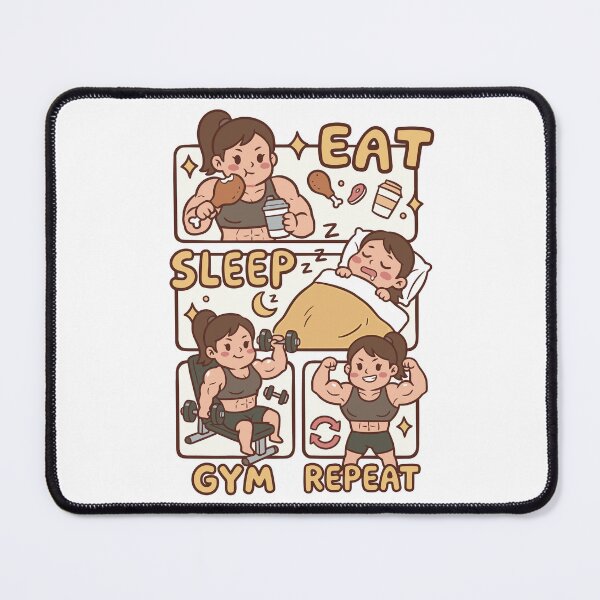 Item preview, Eat Sleap Gym Repeat Female designed and sold by MO DESIGNS.