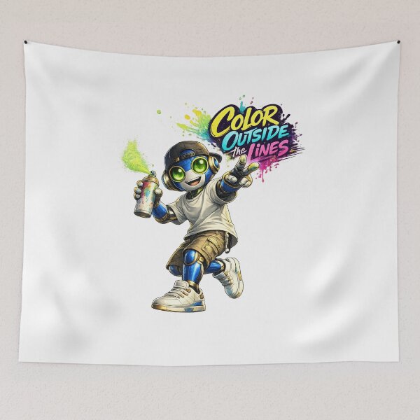 Item preview, Creative Robot – Color Outside The Lines Art designed and sold by Yomere.