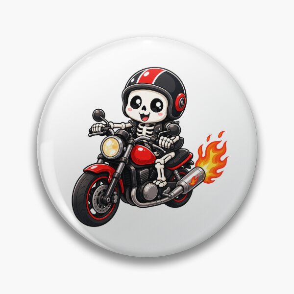 Artikelvorschau, Cute Skeleton Riding Motorcycle Biker Cartoon entworfen und verkauft von Seculinator.