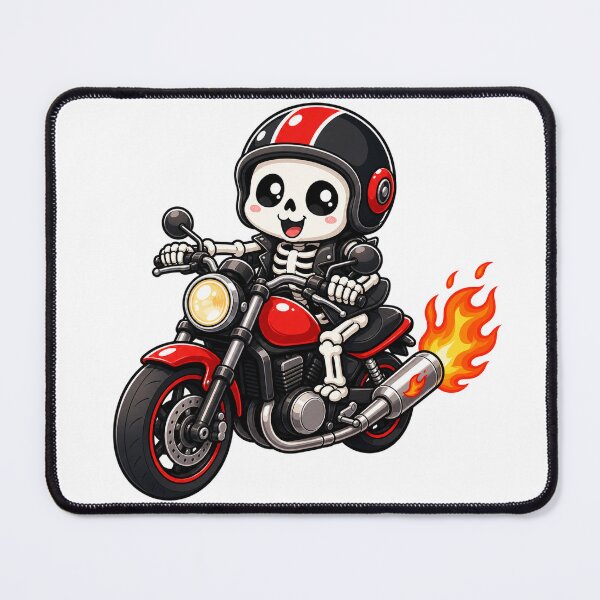Item preview, Cute Skeleton Riding Motorcycle Biker Cartoon designed and sold by Seculinator.