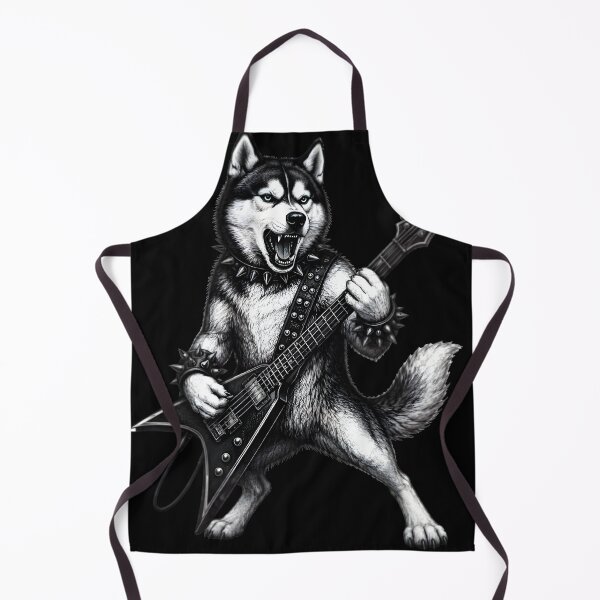 Item preview, Rock Husky Guitarist — Fierce Metal Dog on Drums designed and sold by Natsey.