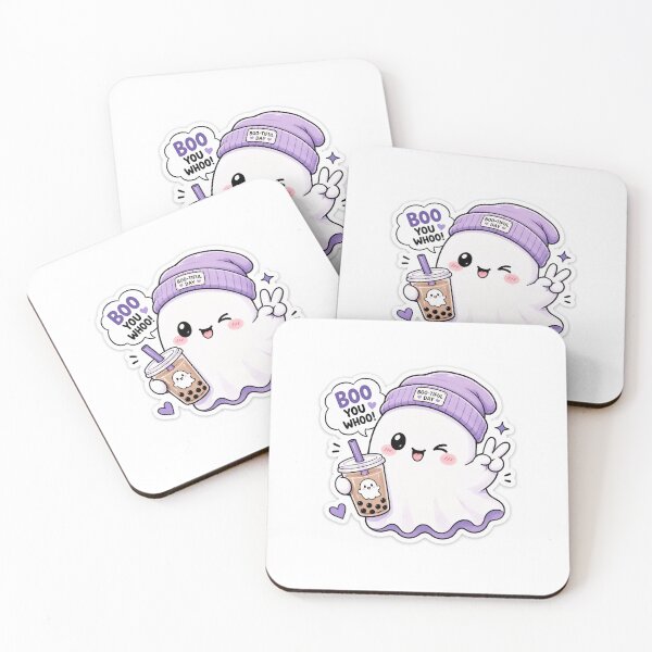 Item preview, Boo You Whoo Cute Ghost Bubble Tea Sticker designed and sold by graphixlab09.
