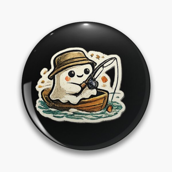 Item preview, Cute Ghost Fishing Adventure designed and sold by ubeyeart.